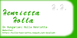 henrietta holla business card